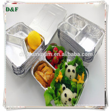 3-Compartment aluminum foil Microwave Safe Food Container